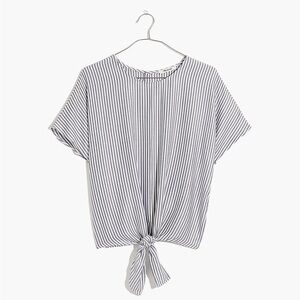 Madewell | Button-Back Tie Tee - Classon Stripe